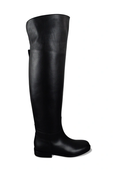 Valentino Garavani Luxury Shoes For Women   Valentino Black Riding Over The Knee Boots