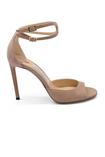 Jimmy Choo Lane 100 Sandals In #e5d2c4