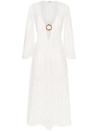 Dodo Bar Or Jane Crocheted Cotton Maxi Dress In White | ModeSens