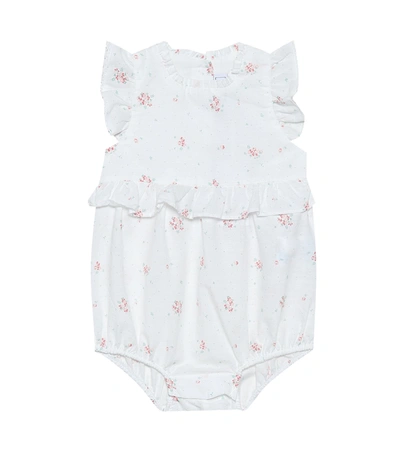 Tartine Et Chocolat Baby Floral Stretch-cotton Playsuit In White