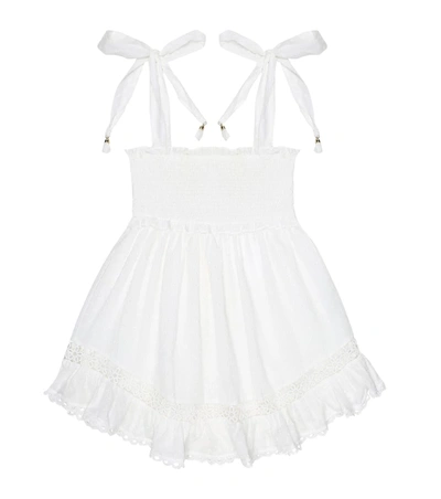 Zimmermann Babies' Peggy Fil-coupé Cotton Dress In White