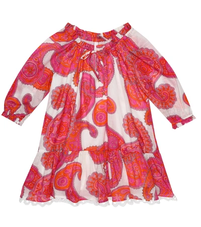 Zimmermann Kids' Zinnia Printed Cotton Dress In Pink
