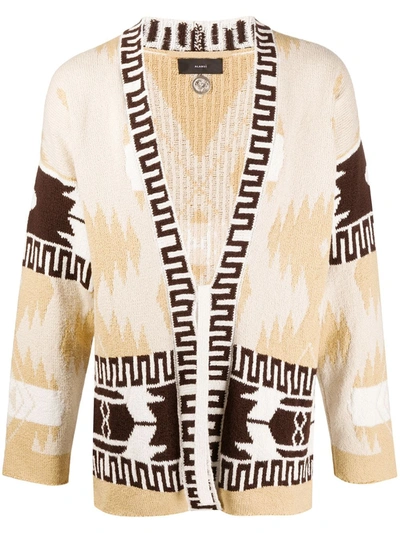 Alanui Icon Cotton-jacquard Cardigan In Neutrals