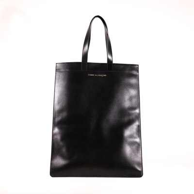 Comme Des Garçons Comme Des Garcons Wallet Leather Tote Bag In Black