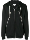 Maison Margiela Zip Detail Hoodie In Black