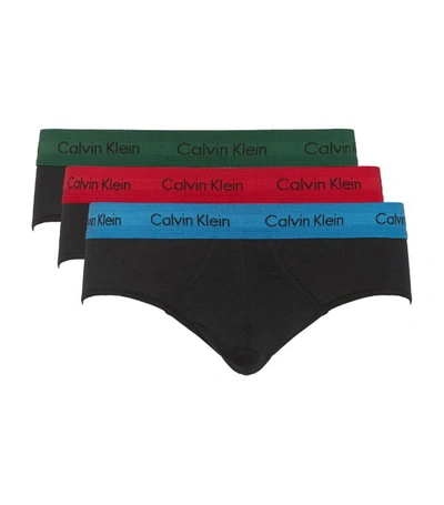 Calvin Klein Underwear Three-pack Stretch-cotton Briefs In Black