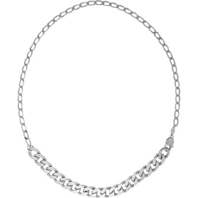 Maison Margiela Silver Chain Necklace In 951 Silver