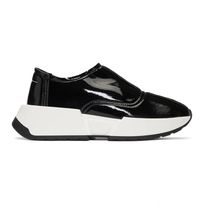 Mm6 Maison Margiela Black Chunky Slip-on Sneakers In T8013 Black