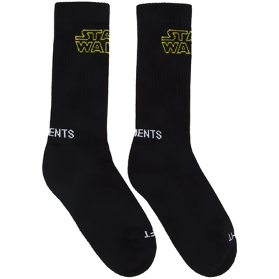Vetements X Star Wars Logo Socks In Black