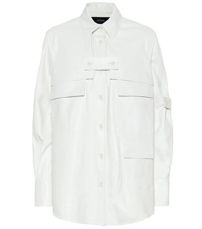 Joseph Wesley Cotton And Silk-blend Poplin Shirt In White