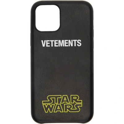 Vetements 黑色 Star Wars 系列 Iphone 11 Pro Max 徽标手机壳 In Black