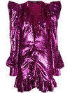 Amen Sequin-embroidered Dress In Purple