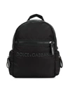 Dolce & Gabbana Kids' Logo Backpack In Black