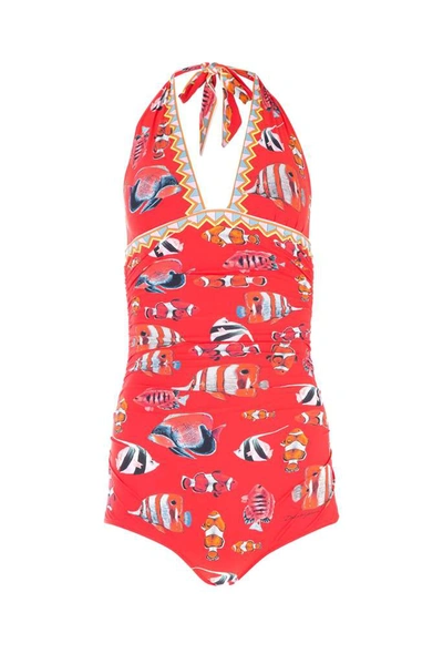 Dolce & Gabbana Printed Swimsuit In Hsp81