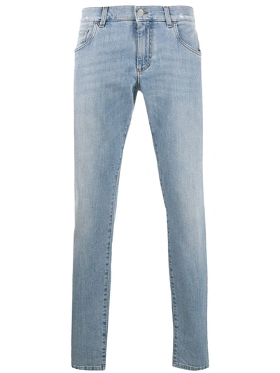 Dolce & Gabbana Straight Leg Jeans In Blue