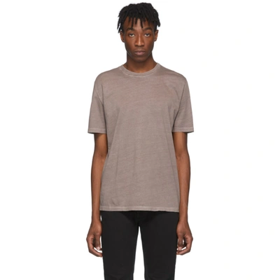 Maison Margiela Three-pack Grey And Brown Jersey T-shirt In 