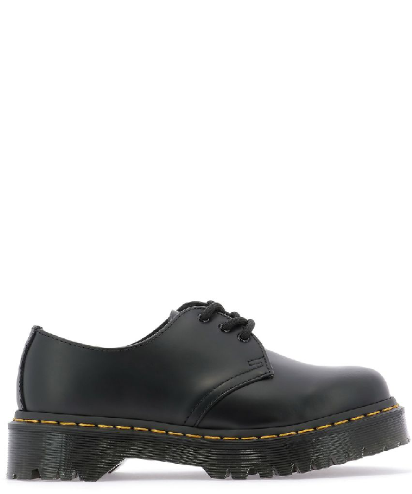 dr martens 1461 hardware 3 eye flat shoes in black