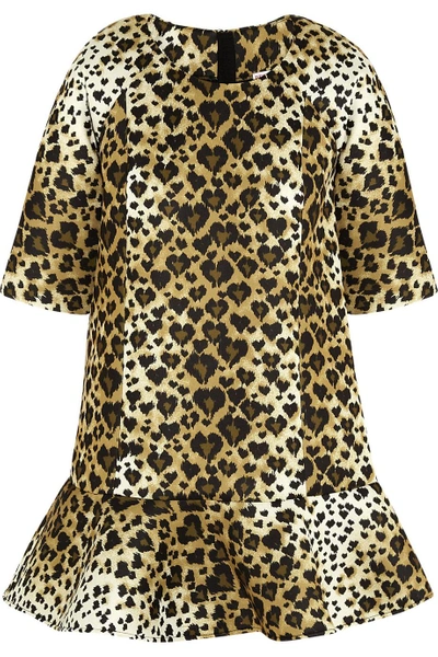 Red Leopard-print Mini Dress | ModeSens