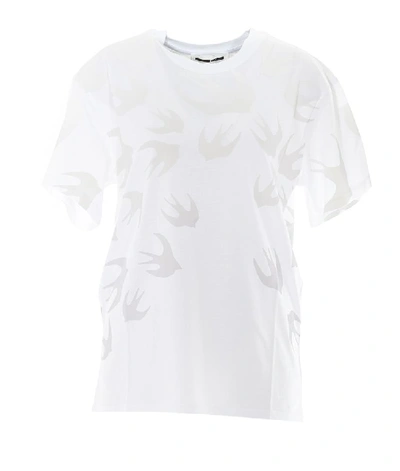 Mcq By Alexander Mcqueen Mcq Alexander Mcqueen Swallow Printed T In White