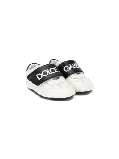 Dolce & Gabbana Babies' Logo Pre-walkers In White