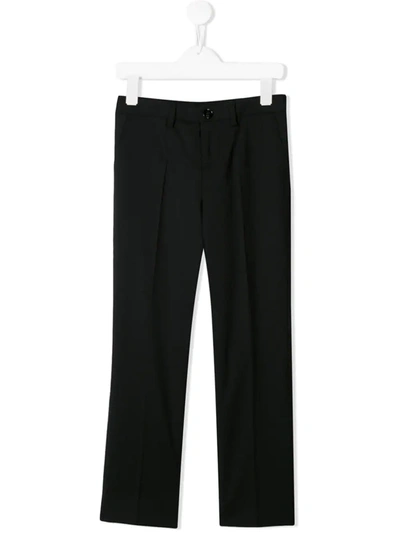 Dolce & Gabbana Kids' Straight-leg Tailored Trousers In Black