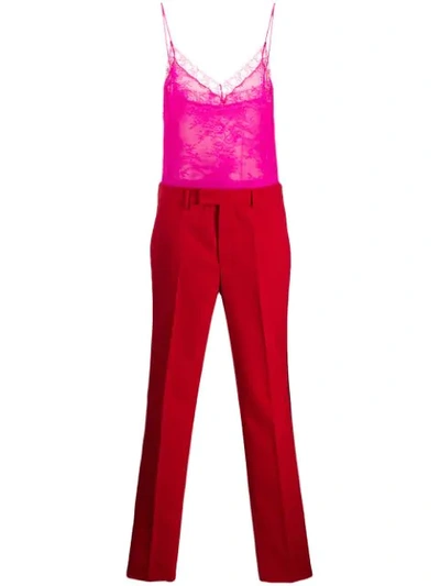 Philosophy Di Lorenzo Serafini Lace Embellished Jumpsuit In Pink