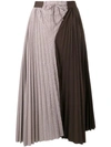 Jejia Cecile Pleated Skirt In Brown