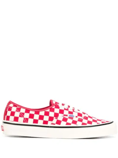 Vans Checked Authentic 44 Dx Sneakers In Red