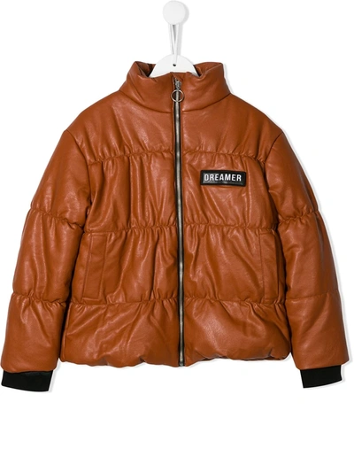 Andorine Kids' Dreamer Puffer Jacket In Brown