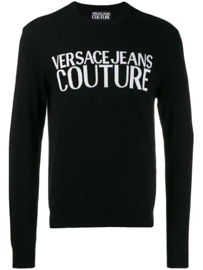 Versace Jeans Couture Logo Jumper In Black