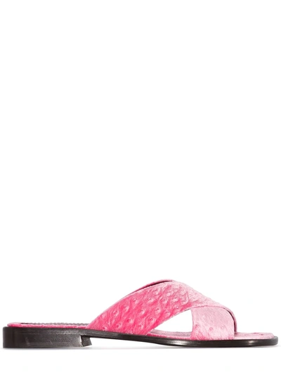 Sies Marjan Pink Cassie 20 Velvet Sandals