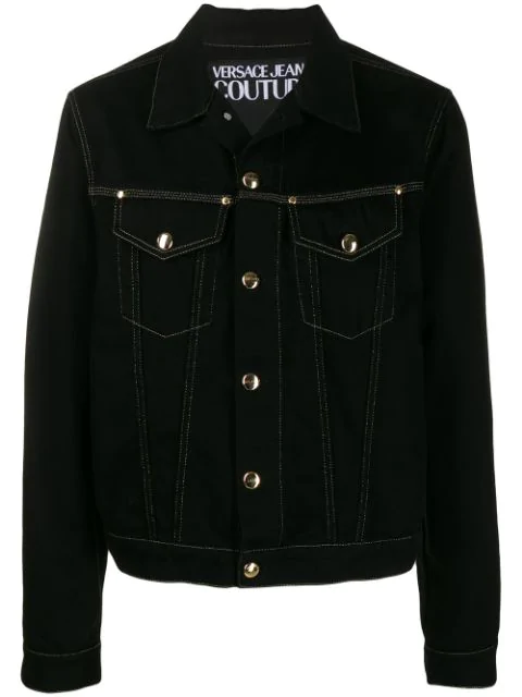 versace black denim jacket