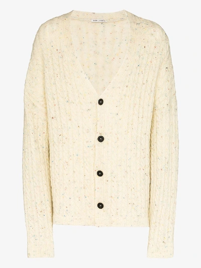 Our Legacy Rainbow Thread Wool Cardigan In White