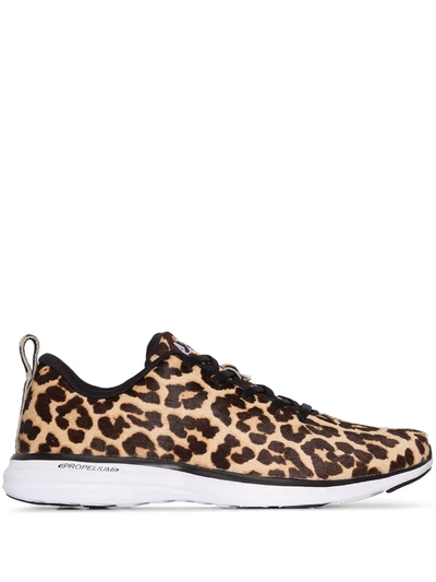 Apl Athletic Propulsion Labs Black Iconic Pro Leopard Print Sneakers