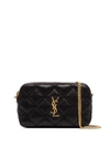 Saint Laurent Becky Quilted Mini Bag In 1000 -  Black