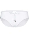 Dolce & Gabbana Side Stripe Swim Trunks In White