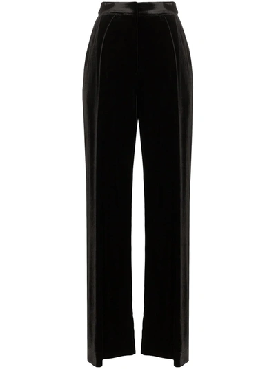 Michael Lo Sordo High-waist Wide-leg Trousers In Black