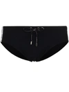Dolce & Gabbana Logo Print Swim Trunks In Black