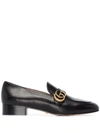 Gucci Marmont Square Toe Loafers In 1000 -  Black