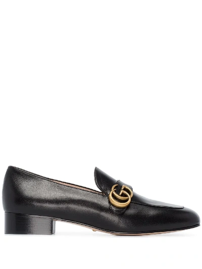 Gucci Marmont Square Toe Loafers In 1000 -  Black