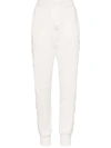 Dolce & Gabbana Embossed Logo Cotton Tracksuit Bottoms In White