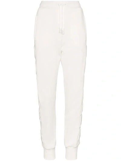 Dolce & Gabbana Embossed Logo Cotton Tracksuit Bottoms In White