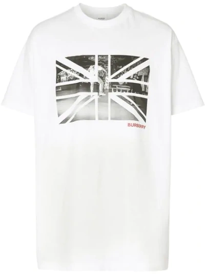 Burberry Men's Howlett Graphic Short-sleeve T-shirt In White