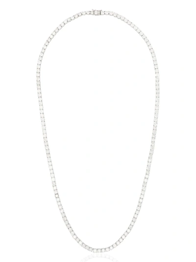 777 18kt White Gold Diamond Necklace In Silver