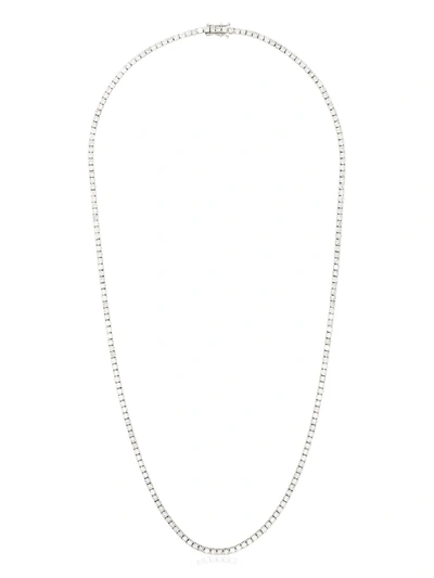 777 18kt Black Gold Diamond Necklace In Silver