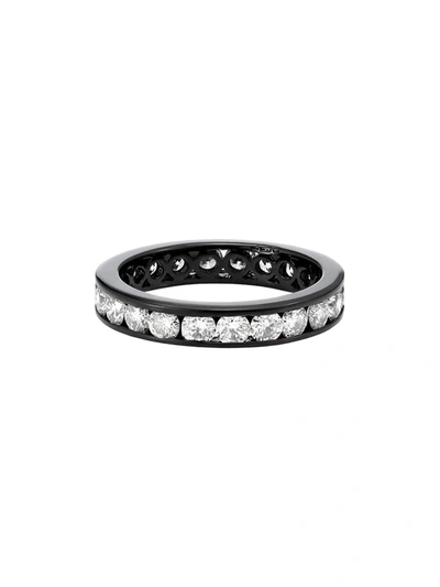 777 18k Black Gold Diamond Ring In 101 - Black: