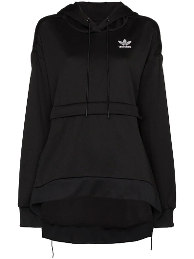 Adidas X Jkoo Adidas X J Koo Asymmetric Logo Print Hoodie In Black |  ModeSens