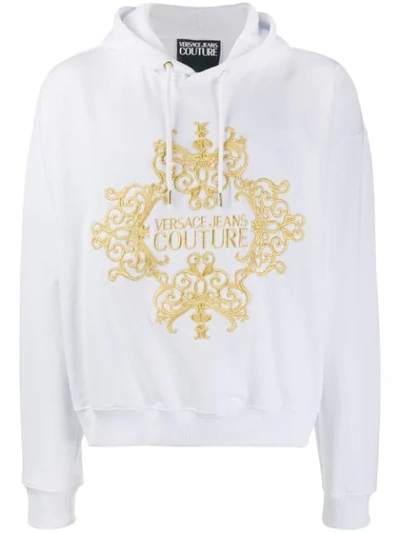 Versace Jeans Couture Logo Hoody In White