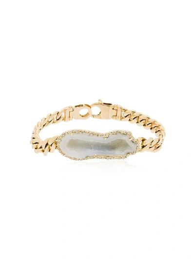 Kimberly Mcdonald 18kt Yellow Gold Diamond And Geode Bracelet