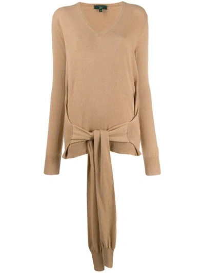 Jejia Sleeve Detail Pullover In Neutrals